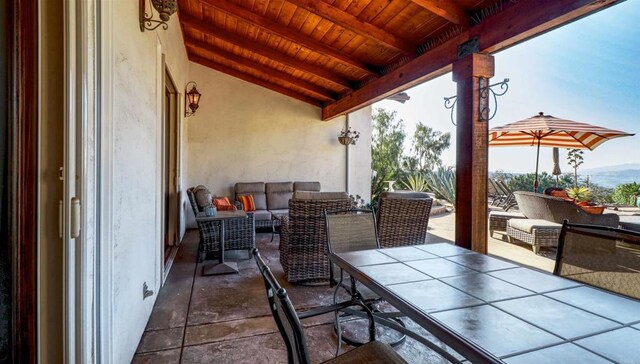 11606 Mesa Verde Dr, Valley Center, CA 92082 - view of patio / terrace with an outdoor hangout area and outdoor dining area