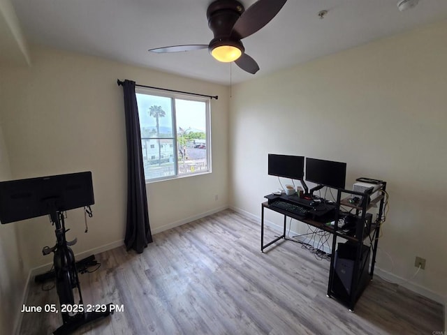 1760 E Palomar St Unit 111, Chula Vista, CA 91913 - office featuring a ceiling fan and wood finished floors