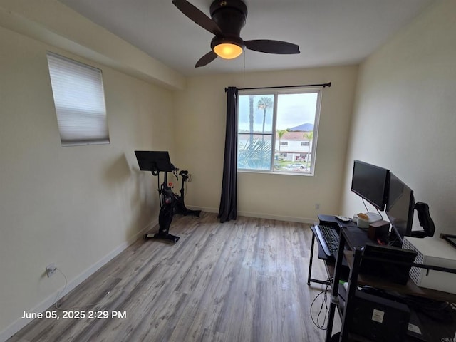 1760 E Palomar St Unit 111, Chula Vista, CA 91913 - office area featuring ceiling fan and wood finished floors