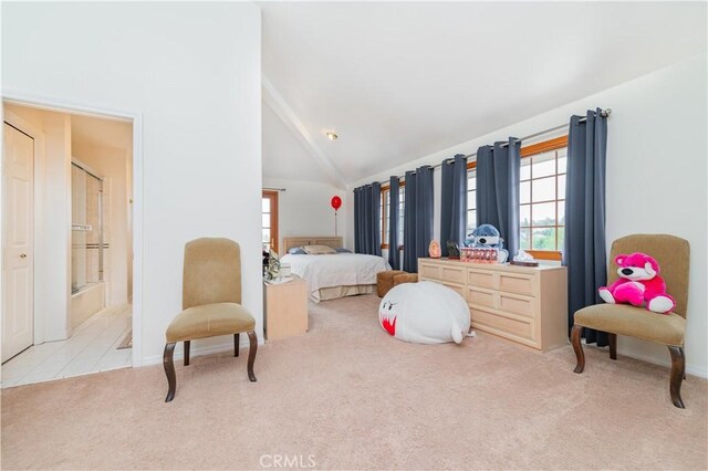1855 Turnbull Canyon Rd, Hacienda Heights, CA 91745 - carpeted bedroom featuring high vaulted ceiling and baseboards