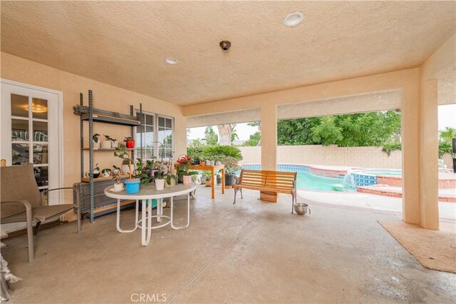 1855 Turnbull Canyon Rd, Hacienda Heights, CA 91745 - fenced backyard featuring a patio and a pool with connected hot tub
