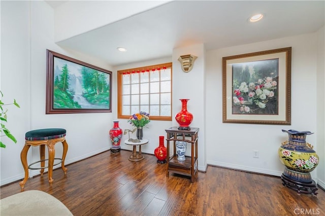 1855 Turnbull Canyon Rd, Hacienda Heights, CA 91745 - living area with wood finished floors, recessed lighting, and baseboards