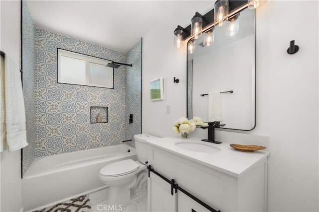 1131 Jarrow, Hacienda Heights, CA 91745 - bathroom featuring vanity, shower / bath combination, and toilet