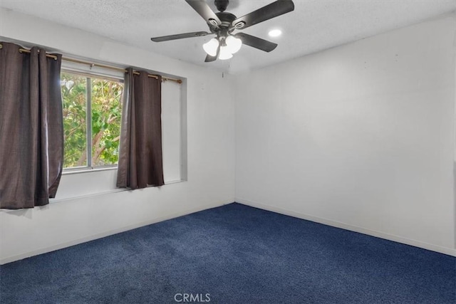 12912 Lariat Ln, Norwalk, CA 90650 - carpeted empty room featuring a textured ceiling and a ceiling fan