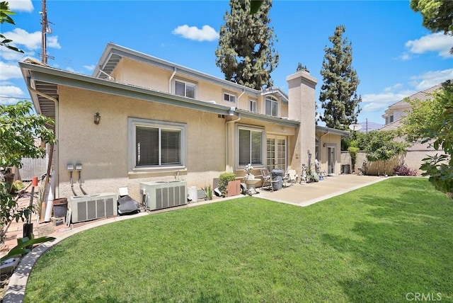 1526 S 2nd Ave, Arcadia, CA 91006 - rear view of property featuring stucco siding, a chimney, and a patio area