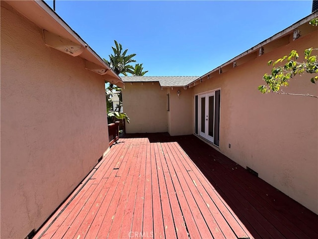 14655 Morrison St, Sherman Oaks, CA 91403 - wooden terrace featuring french doors