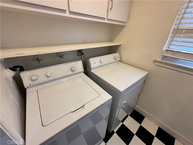 14655 Morrison St, Sherman Oaks, CA 91403 - washroom with cabinet space, washer and dryer, and tile patterned floors