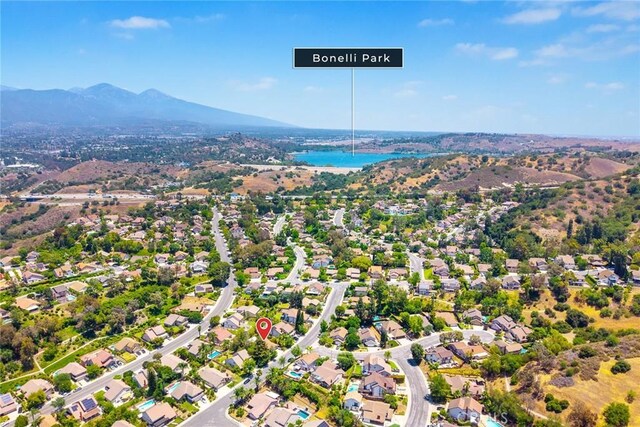 925 Calle Hermosa, San Dimas, CA 91773 - aerial view of a water and mountain view