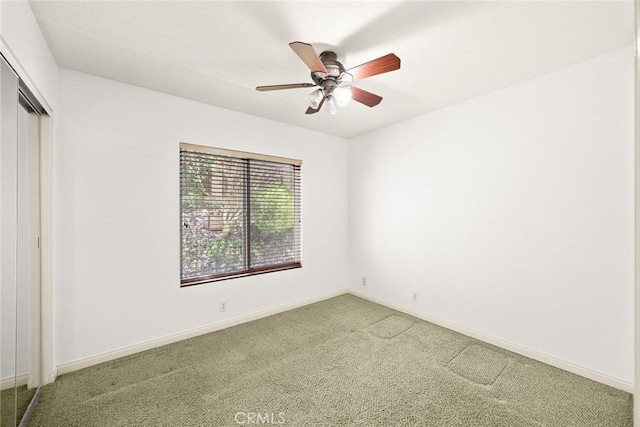 925 Calle Hermosa, San Dimas, CA 91773 - unfurnished bedroom featuring light colored carpet, a closet, and a ceiling fan