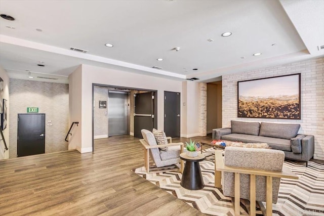 3285 5th Ave, San Diego, CA 92103 - common area with recessed lighting and brick wall