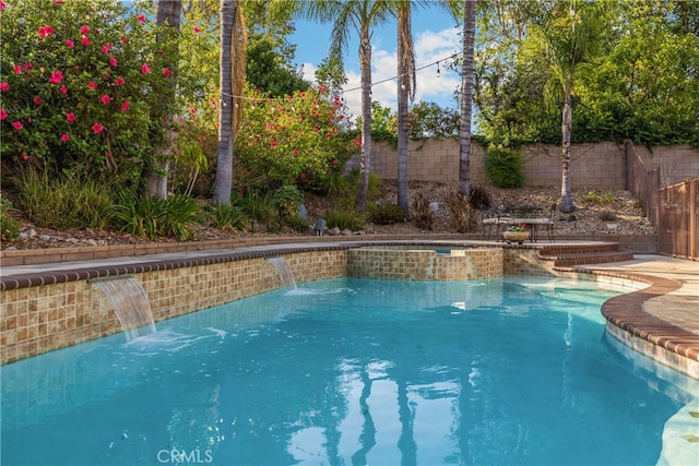 251 Miramar St, Upland, CA 91784 - view of pool featuring a fenced backyard and a pool with connected hot tub
