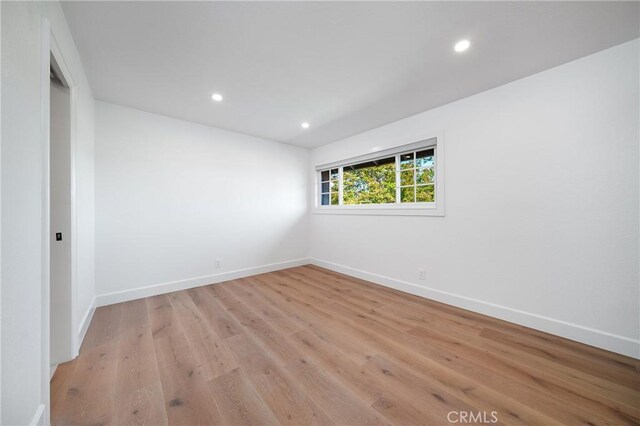 27591 Cenajo, Mission Viejo, CA 92691 - spare room featuring baseboards, light wood-type flooring, and recessed lighting