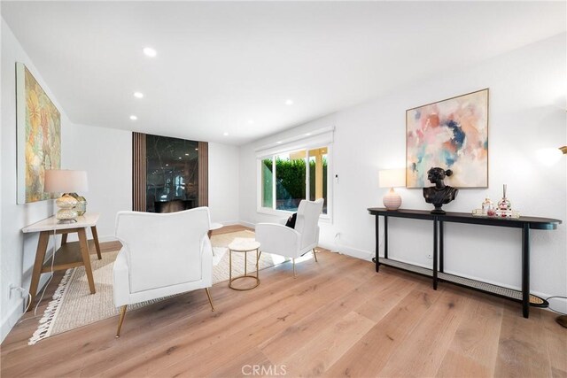 27591 Cenajo, Mission Viejo, CA 92691 - living area featuring wood finished floors, recessed lighting, and baseboards