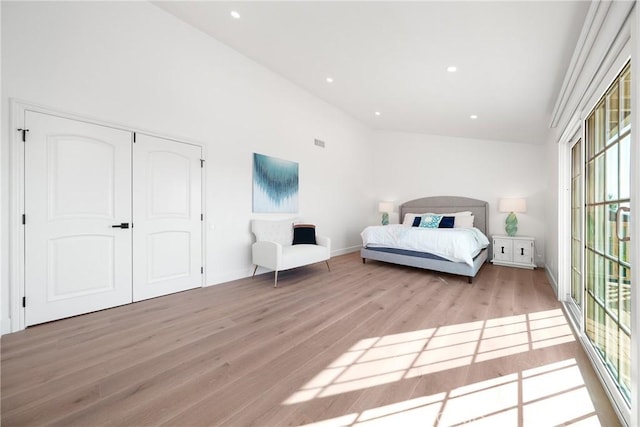 27591 Cenajo, Mission Viejo, CA 92691 - bedroom with light wood-style floors, recessed lighting, and baseboards