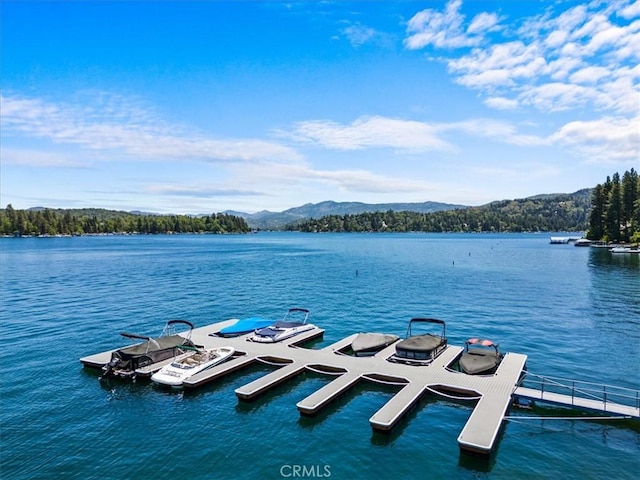 27833 Hamiltair Dr, Lake Arrowhead, CA 92352 - dock featuring a water and mountain view