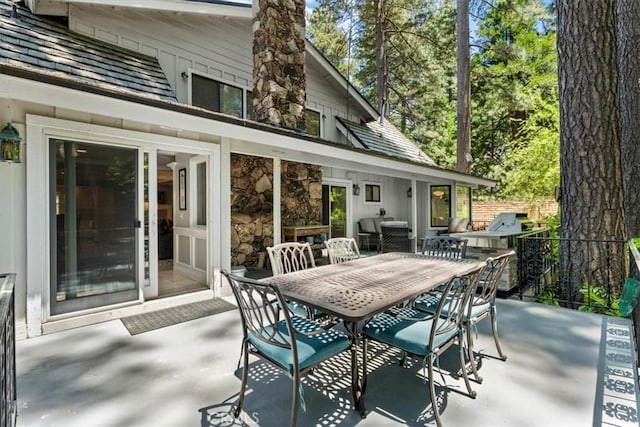 27833 Hamiltair Dr, Lake Arrowhead, CA 92352 - view of patio featuring outdoor dining space
