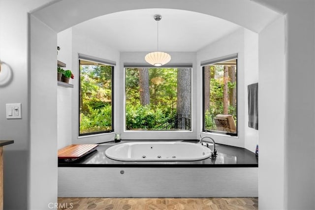 27833 Hamiltair Dr, Lake Arrowhead, CA 92352 - bathroom with a whirlpool tub