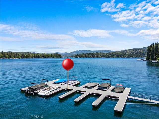 27833 Hamiltair Dr, Lake Arrowhead, CA 92352 - dock area with a water view and a forest view