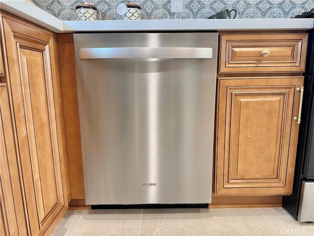 610 N Northwood Ave, Compton, CA 90220 - kitchen view of stainless steel dishwasher and brown cabinets