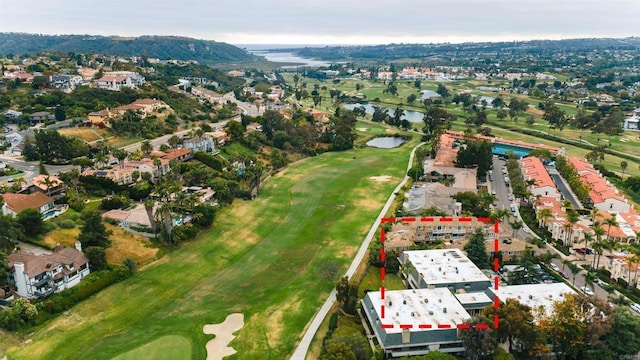 2537 Navarra Dr Unit 9B, Carlsbad, CA 92009 - view of property location with a nearby body of water, a golf course, property parcel outlined, and nearby suburban area