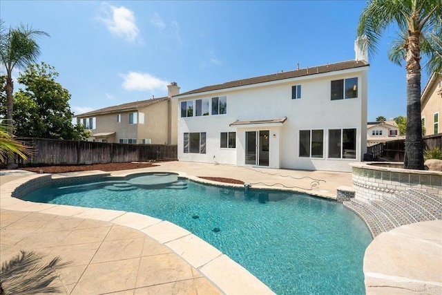 29589 Hazel Glen Rd, Murrieta, CA 92563 - view of pool with a fenced backyard, a patio, and a pool with connected hot tub