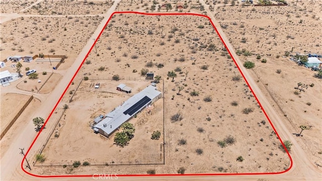 56225 Moonstone Ln, Yucca Valley, CA 92284 - view of property location featuring a desert landscape and property parcel outlined