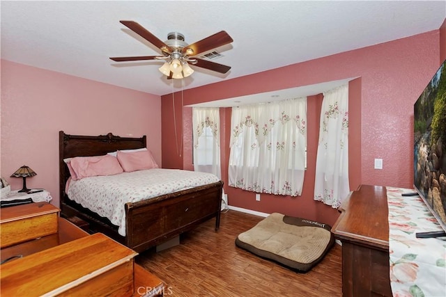 9614 Peach Ave, Hesperia, CA 92345 - bedroom featuring wood finished floors and a ceiling fan