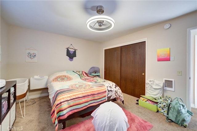 866 Brighton Ave, Grover Beach, CA 93433 - carpeted bedroom featuring a closet, baseboards, and ceiling fan