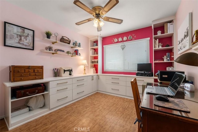 20121 Swansea Ln, Huntington Beach, CA 92646 - office space featuring ceiling fan and light wood-style flooring