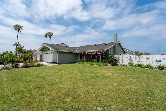 20121 Swansea Ln, Huntington Beach, CA 92646 - view of front facade with an attached garage and a chimney