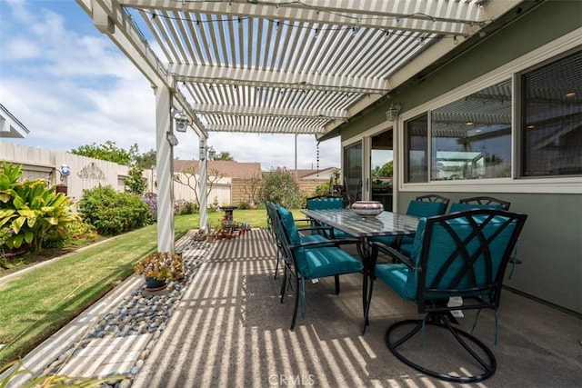 20121 Swansea Ln, Huntington Beach, CA 92646 - view of patio / terrace with a pergola and outdoor dining area
