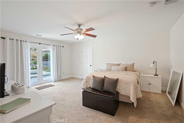 23538 Arlen Dr, Newhall, CA 91321 - bedroom featuring access to outside, light colored carpet, and baseboards