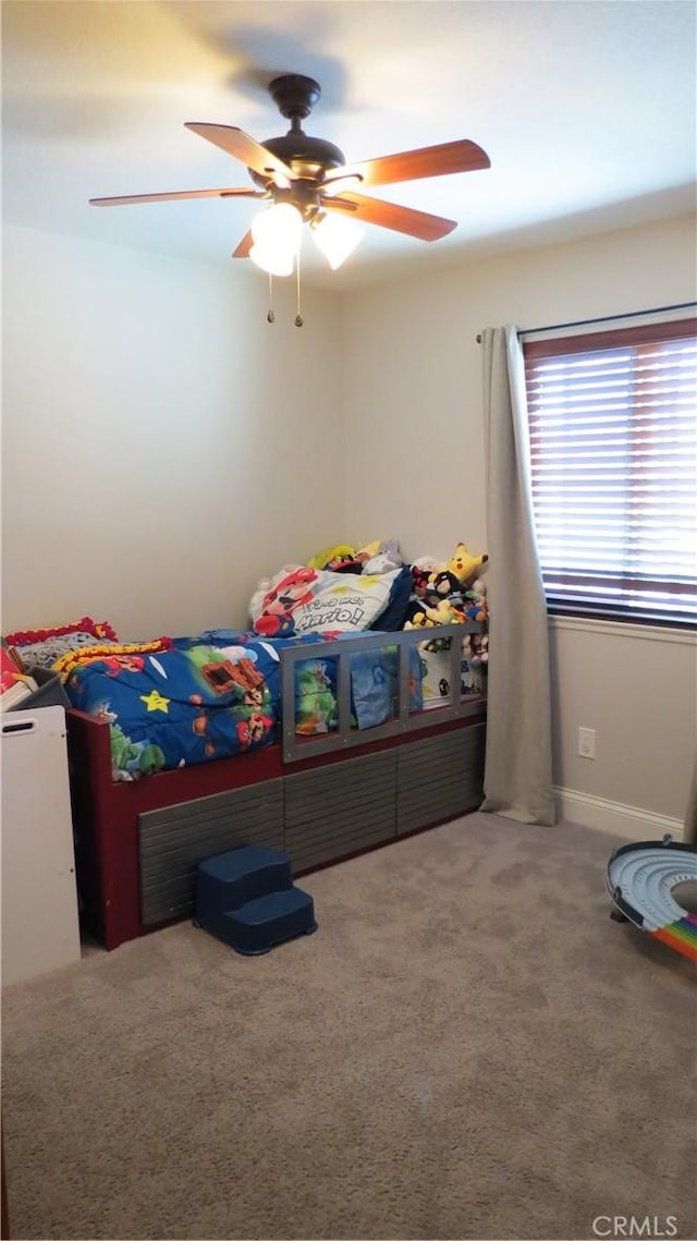 6214 Granby Ave, Rancho Cucamonga, CA 91737 - carpeted bedroom featuring a ceiling fan and baseboards