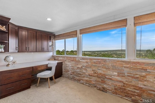 2363 Via Cielo, Hacienda Heights, CA 91745 - office area featuring built in desk and light carpet