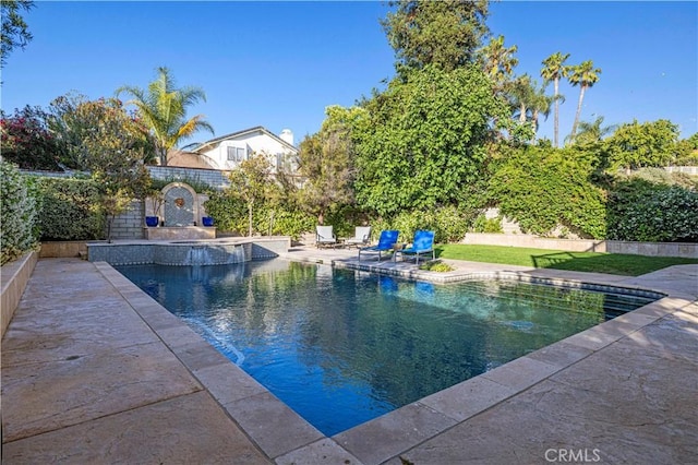28642 Apricot Pl, Saugus, CA 91390 - view of pool with a patio area and a fenced backyard