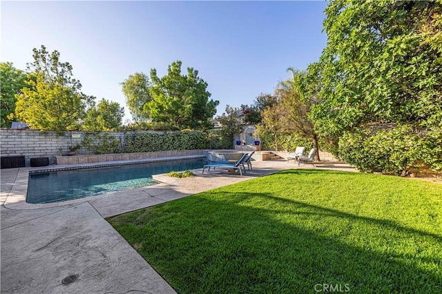 28642 Apricot Pl, Saugus, CA 91390 - view of swimming pool with a patio and exterior fireplace