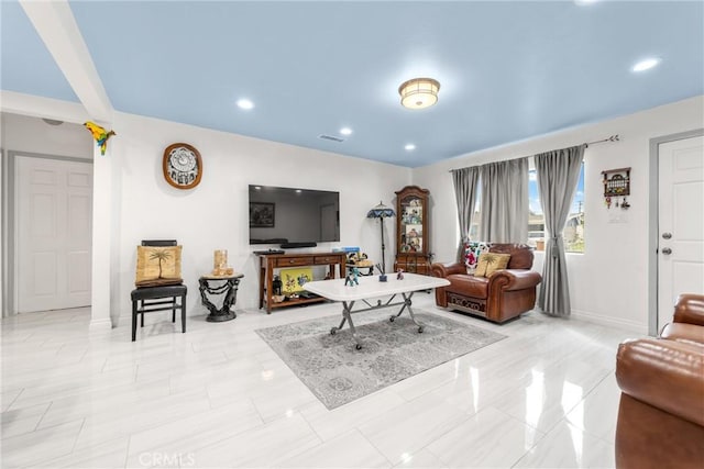 3133 W 187th Pl, Torrance, CA 90504 - living room featuring baseboards and recessed lighting