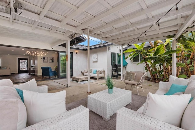3984 Scott Dr, Carlsbad, CA 92008 - view of patio / terrace featuring an outdoor hangout area