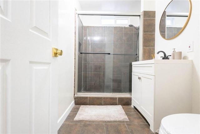 3720 S St Andrews Pl, Los Angeles, CA 90018 - bathroom featuring a shower stall and vanity