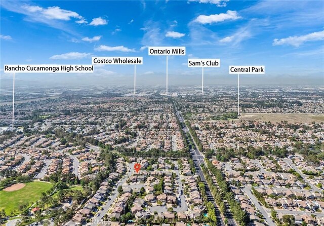 11376 Starlight Dr, Rancho Cucamonga, CA 91701 - aerial perspective of suburban area