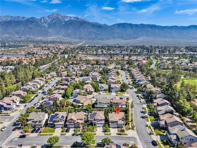 11376 Starlight Dr, Rancho Cucamonga, CA 91701 - aerial perspective of suburban area featuring a mountain backdrop