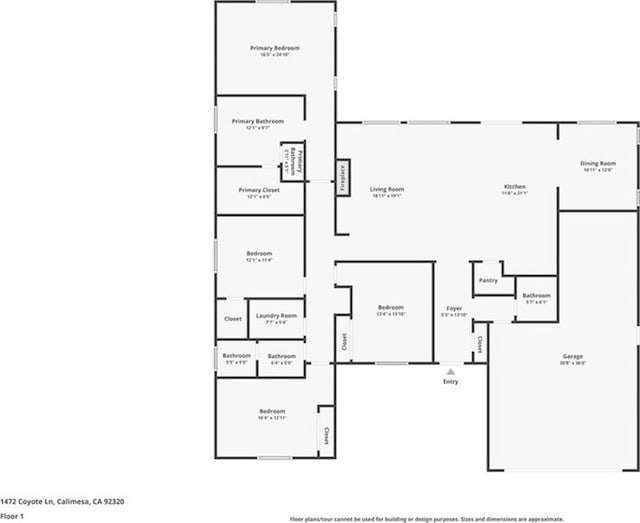 1472 Coyote Ln, Calimesa, CA 92320 - floor plan / room layout