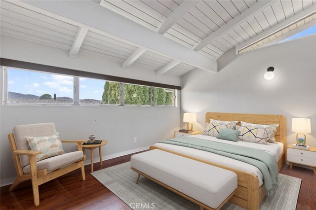 50 Quinta Vista Dr, Thousand Oaks, CA 91362 - bedroom featuring wooden ceiling, wood finished floors, and baseboards