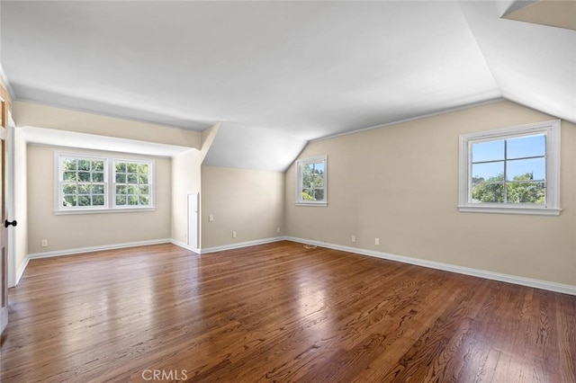 15454 Sutton St, Sherman Oaks, CA 91403 - additional living space featuring vaulted ceiling, wood finished floors, and baseboards
