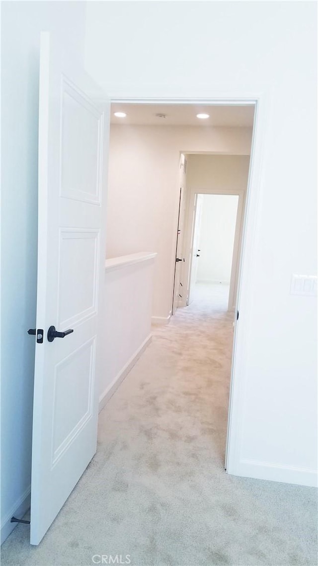 163 Lantana Dr, Stanton, CA 90680 - corridor with carpet, baseboards, and recessed lighting