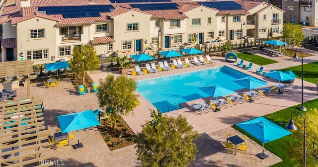163 Lantana Dr, Stanton, CA 90680 - view of swimming pool with a residential view