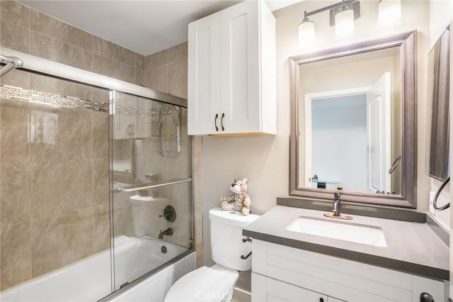 2131 Dublin Ln Unit 3, Diamond Bar, CA 91765 - full bath with toilet, shower / bath combination with glass door, and vanity