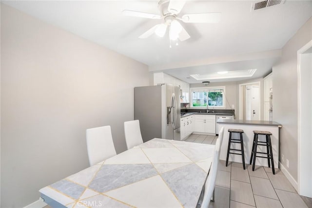 2131 Dublin Ln Unit 3, Diamond Bar, CA 91765 - dining space featuring baseboards and ceiling fan