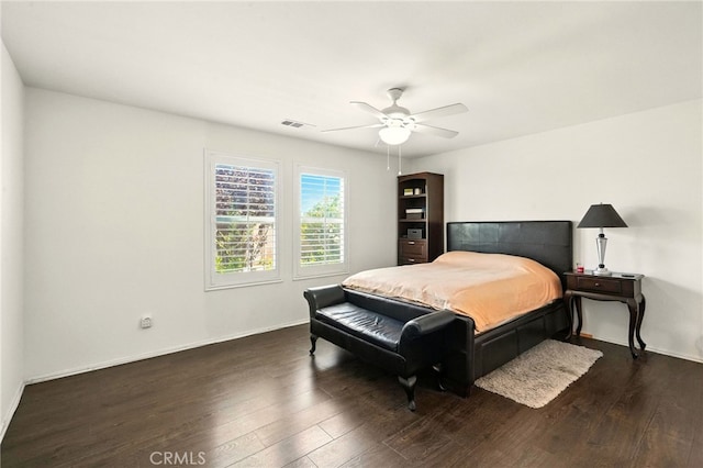 6875 Adainville Dr, Palmdale, CA 93552 - bedroom featuring wood finished floors and ceiling fan