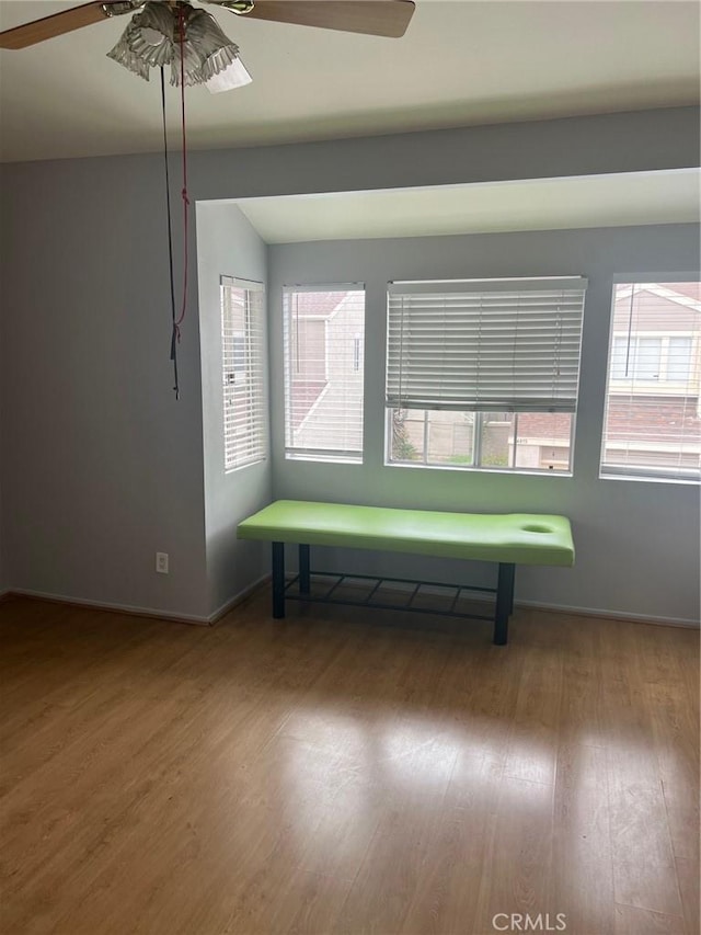 4816 S Fork Rd, Chino, CA 91719 - empty room featuring wood finished floors and ceiling fan
